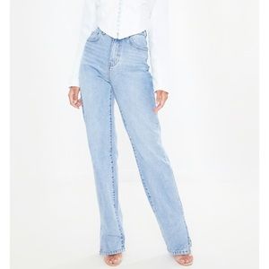 In The Style Straight Leg Split Hem Jeans